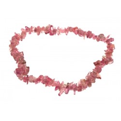 Pink Tourmaline Gemstone Chip Bracelet